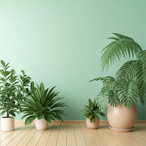 Calm environment with plants and natural light